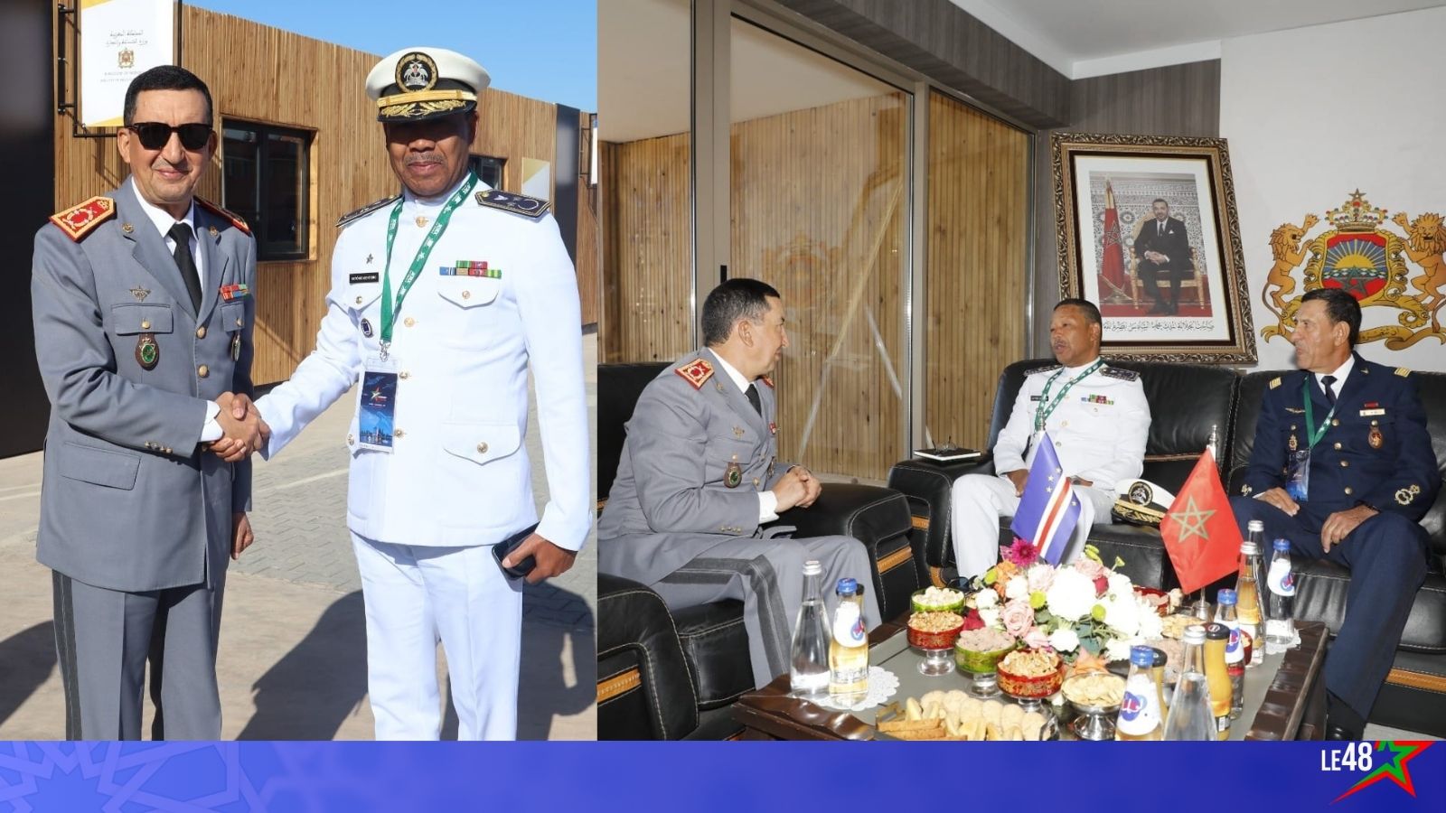 Lieutenant General Mohamed Berrid receives the Chief of Staff of the Armed Forces of the Republic of Cape Verde in Marrakech