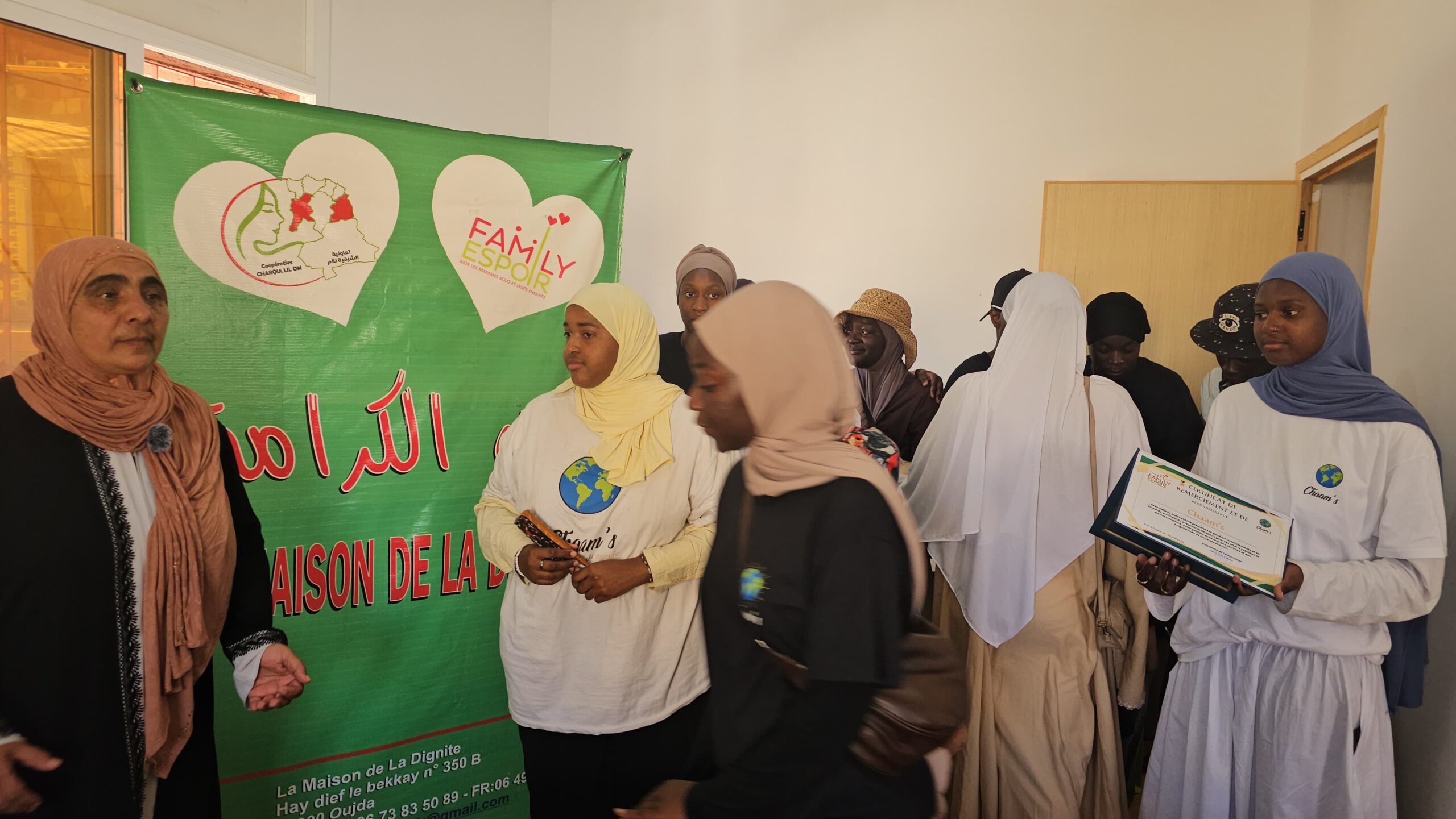 Oujda : L’Association Family Espoir accueille une délégation de l’Association française Chams et inaugure la Coopérative Al Karama du lait et ses dérivés 19 1000761562 scaled